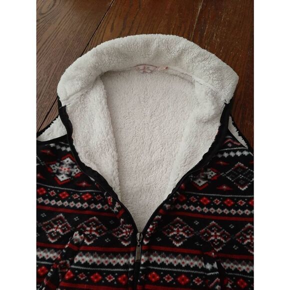 Small River & Rose Sleeveless Full Zip Vest Red Black White Grey with Pockets - Picture 4 of 5